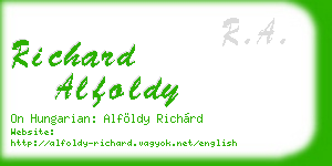 richard alfoldy business card