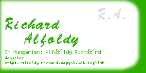 richard alfoldy business card
